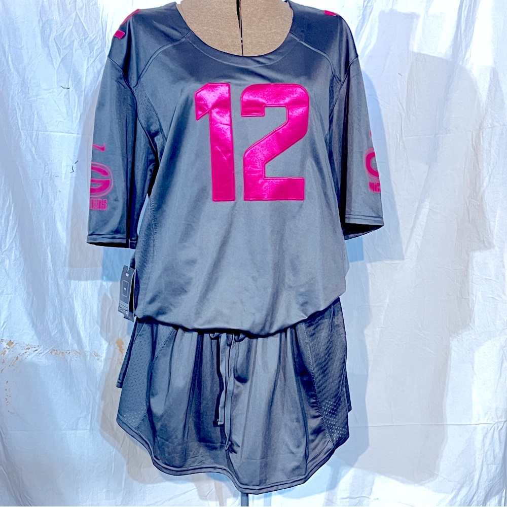 Nike NFL Players Ladies XXL Green Bay Packers Fan Dress Tunic Breast Cancer Pink